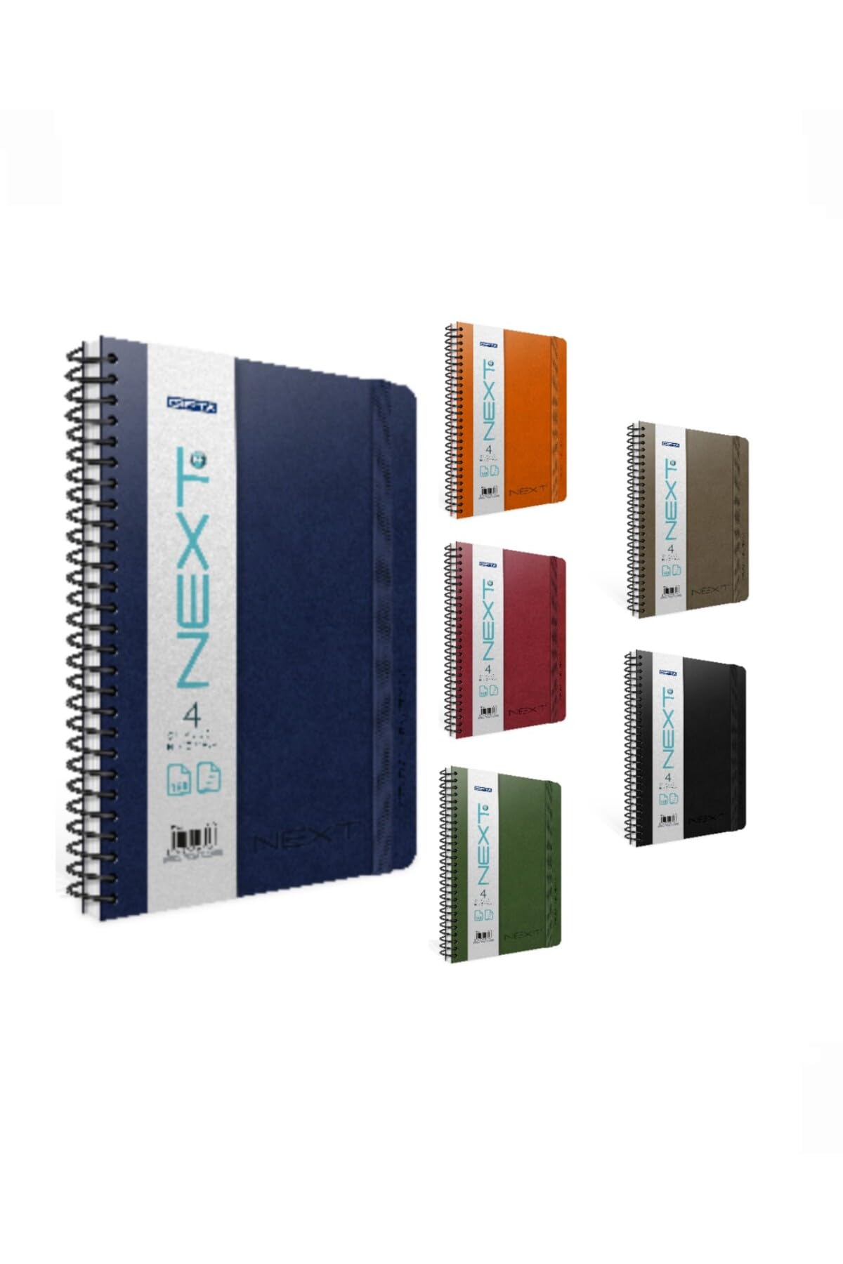 Gipta Next - Raccoglitore ad anelli con 4 scomparti, 17 x 24 cm, 150 fogli a righe