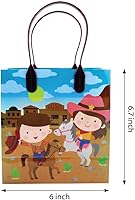 Vista 7 de TINYMILLS Bolsas de regalo de fiesta con temática de vaquera occidental, 12