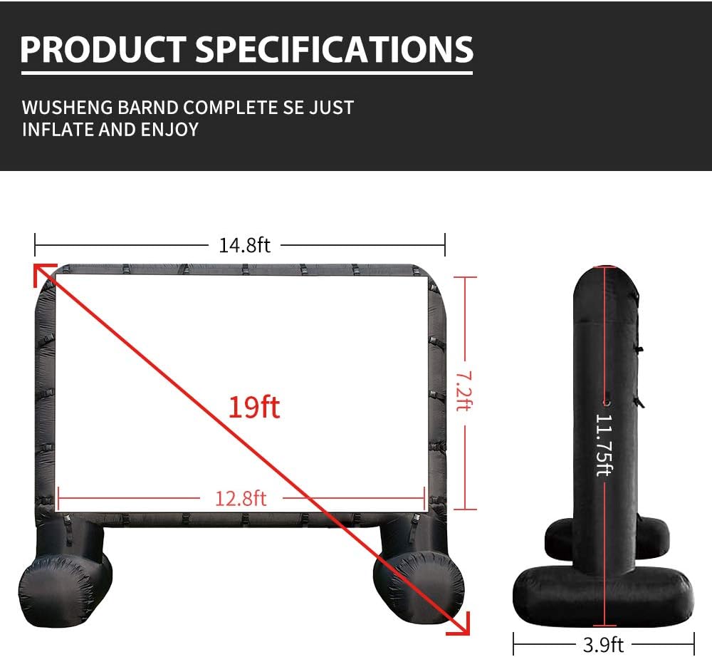 Discount 70% NOELEN GAD 19 Feet Inflatable Outdoor and Indoor Theater Projector Screen - Includes Inflation Fan, Tie-Downs and Storage Bag - Only Supports Front Projection (19ft) Special NOELEN GAD 19 Feet Inflatable Outdoor and Indoor Theater Projector Screen - Includes Inflation Fan, Tie-Downs and Storage Bag - Only Supports Front Projection (19ft)