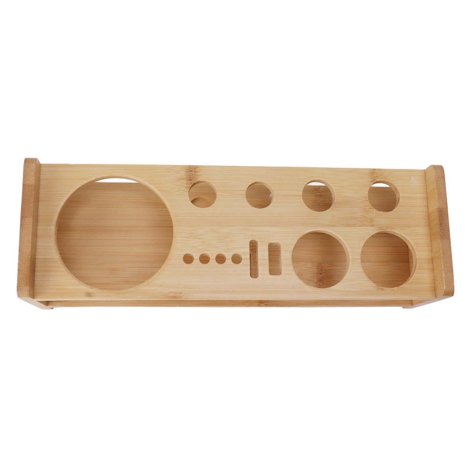 Large Capacity Bamboo Wood Bartender Kit Stand, Neat and Organized with Easy Storage, Por…