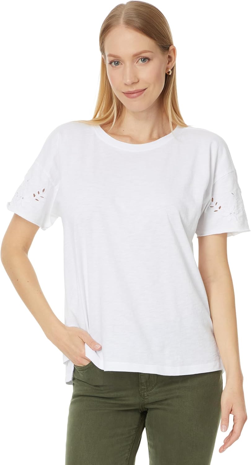 Mod-O-Doc Women's Embroidered Short Sleeve Crew Tee