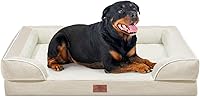 Vista 156 de Comfort Expression - Cama ortopédica para perros extragrandes, 42 x 30 pulgadas, cama impermeable y de apoyo de espuma con cojines removibles, sofá