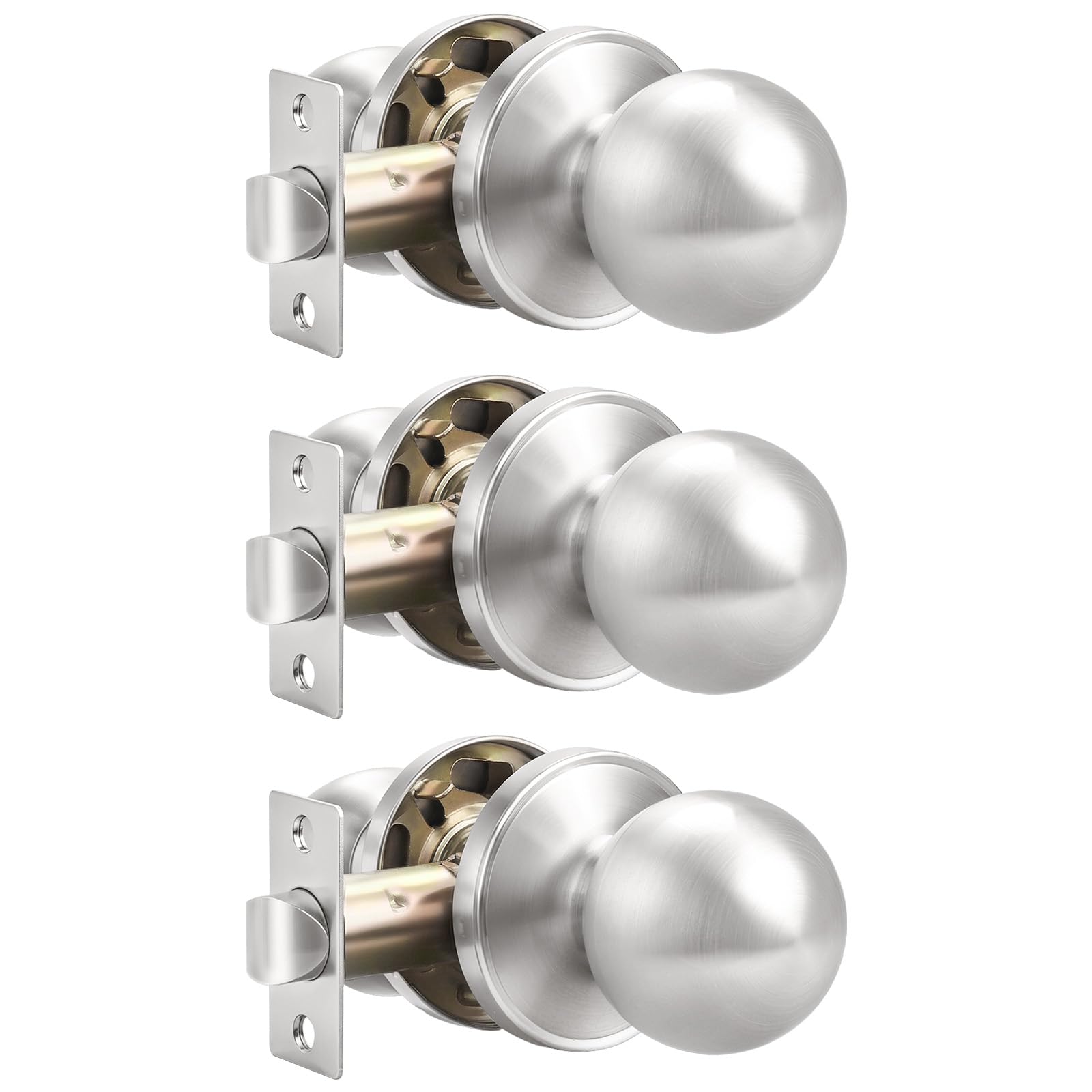 Probrico Satin Nickel Door Knobs - 10 Pack -15