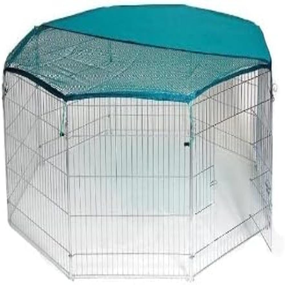BUNNY BUSINESS 8 Panel Rabbit Guinea Pig Play Pen Outdoor Indoor Rabbit Run Rabbit Playpens XL 55" x 55"