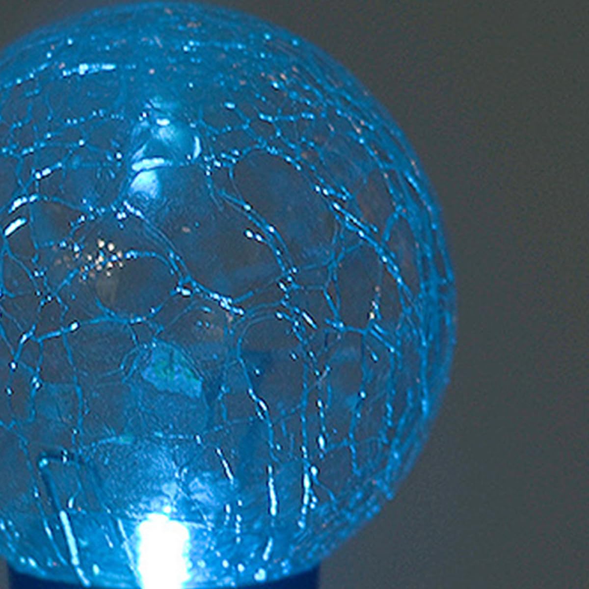 Boule Lumineuse Solaire Extérieure Fête Halloween, Lampe Jardin Verre LED