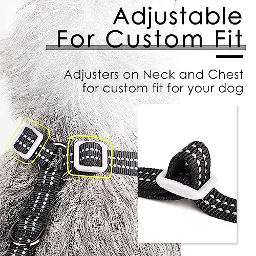 ThinkPet No-Pull Hundegeschirr, Atmungsaktiv Brustgeschirr für Kleine Mittlere Große Hunde, Einstellbar Weich Laufgeschirre Sicher Kontrolle Gepolstert Reflektierendes Sicherheitsgeschirr