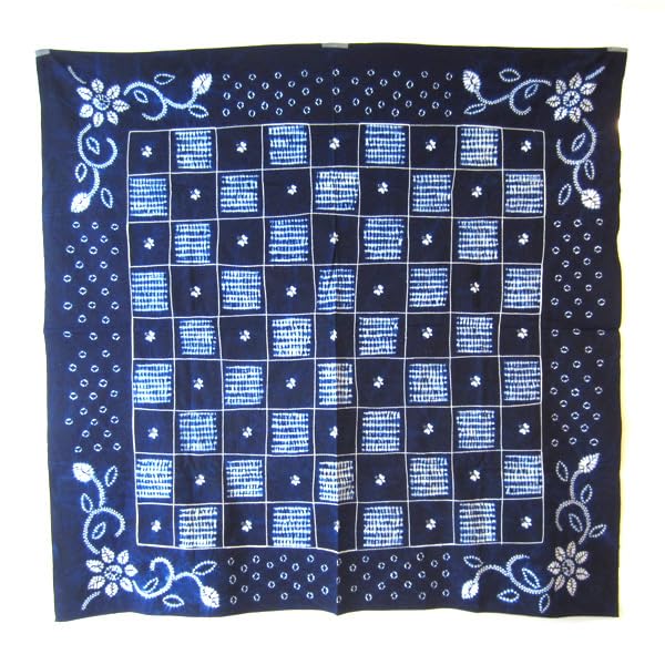Amazon.co.jp: 品 本藍染布 手絞り ろうけつ染め 110 x 110cm : ホビー