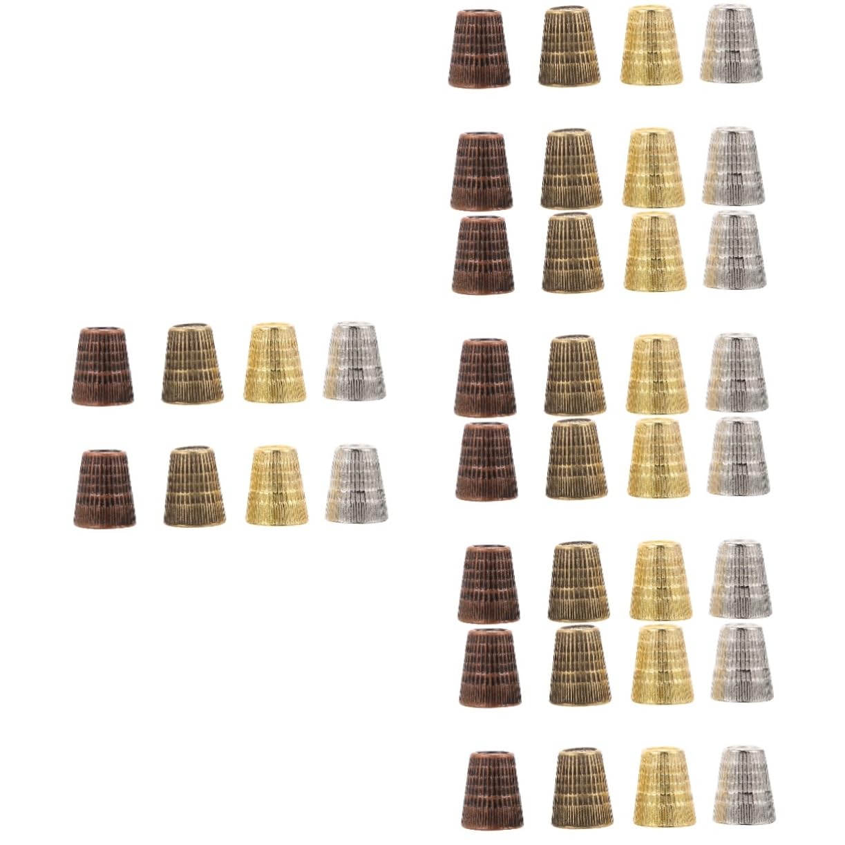 NUOBESTY 40piezas Dedales Decorativos De Costura Retro De De Dedos Para Manualidades y Coser Diseño Elegante