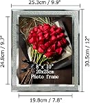 8x10 Picture Frames Sparkle Glass Photo Frame, Freestanding, 8 x 10 inch, 2 Pack