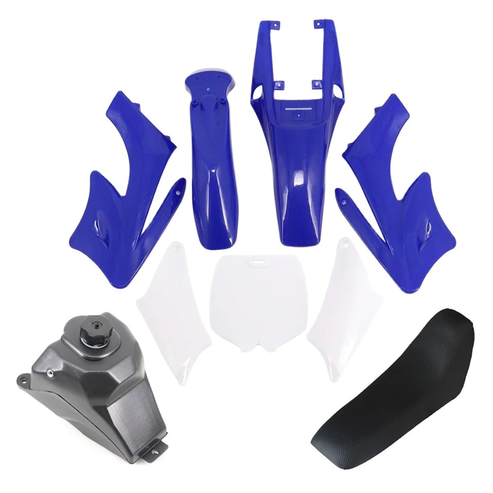 Motorrad-Kunststoffabdeckung, Verkleidungs-Sets, Kotflügel, Kotflügel, for Seat Apollo 47 49cc Motor 2-Takt Kinder Dirt Pocket Bike Zubehör Motorradverkleidungs-Kits(Blue Kit)