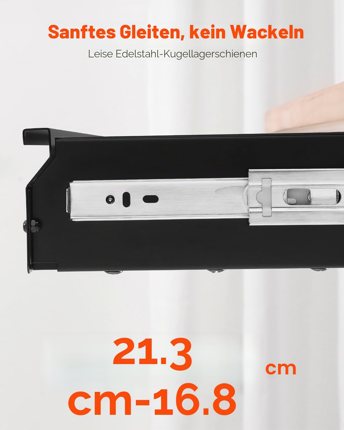 VEVOR Untertisch Schublade 740x235x107mm, Unterbau Schreibtisch, versteckter Schreibtisch-Aufbewahrungs-Organizer, Bleistiftschublade unter dem Tisch für Sitz-Steh-Arbeitsplätze im Büro & zu Hause