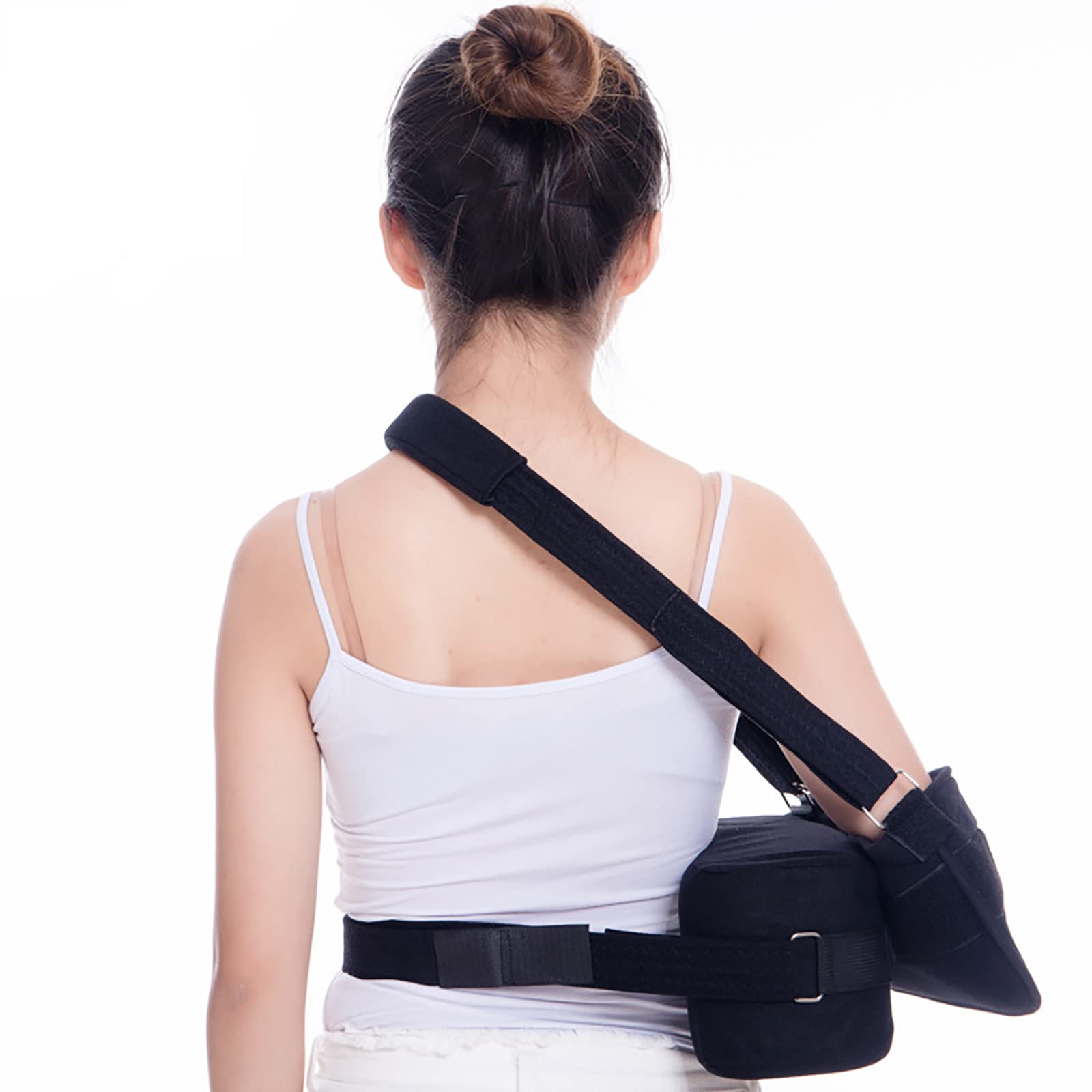 Inmovilizador de Cabestrillo de Brazo: Cabestrillo de Brazo médico, inmovilizador de Hombro con Almohada de abducción, Soporte de Brazo de Hombro postoperatorio, fijador posthumeral,R