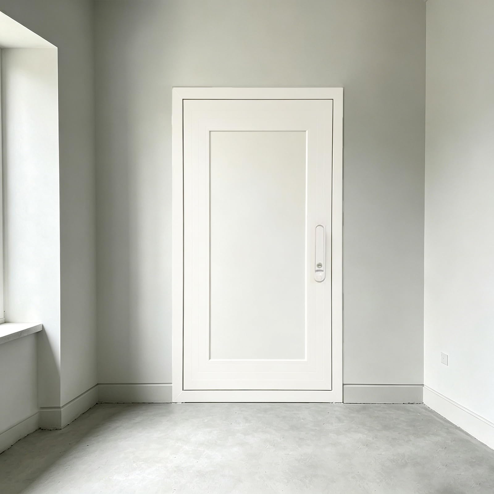 Aluminiowa brama wejściowa do użytku na zewnątrz, klapa poddasza, panel osłonowy z uchwytem (biały 2,50 x 70 cm/19,7 x 27,5 cala)