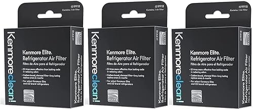 [9918 Filter OEM Mania] 469918 3-Pack Compatible with Kenmore Elite Air Filter Replacement for LG refrigerator air filter LT120F ADQ73214402,