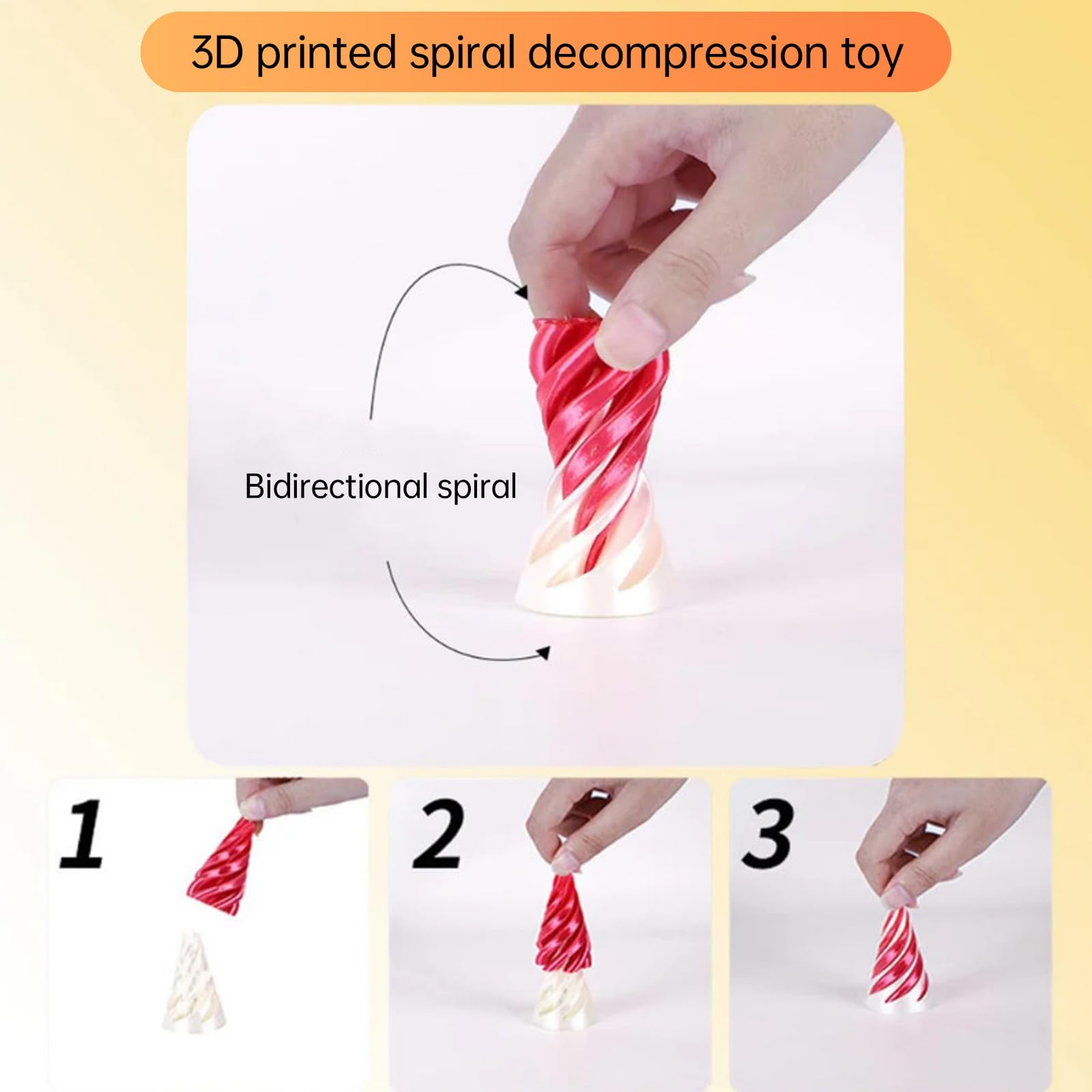 4-Pack Spiral Sensory Fidget Cones for Anxiety & Focus Relief, Durable ADHD Fidget Toys for Adults and Kids to Help with Stress Autism - Image 4