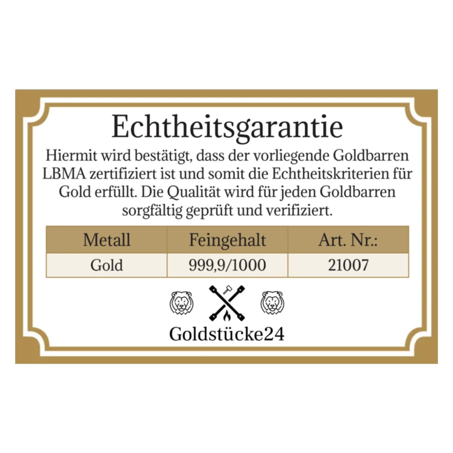 Gold zum Verschenken – Goldbarren 10g Heraeus Kinebar - inkl. Geschenkverpackung, Grußkarte und Echtheitsgarantie