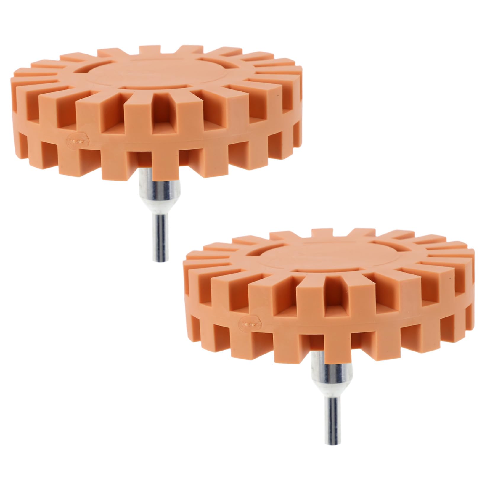 Gatuida Gezahntes Gummirad 2 Stück zur Klebstoffentfernung 100mm 4 Zoll und Effizienter Reinigung Aufkleberentferner mit Präzisem Zahnraddesign für Auto und Wohnmobil