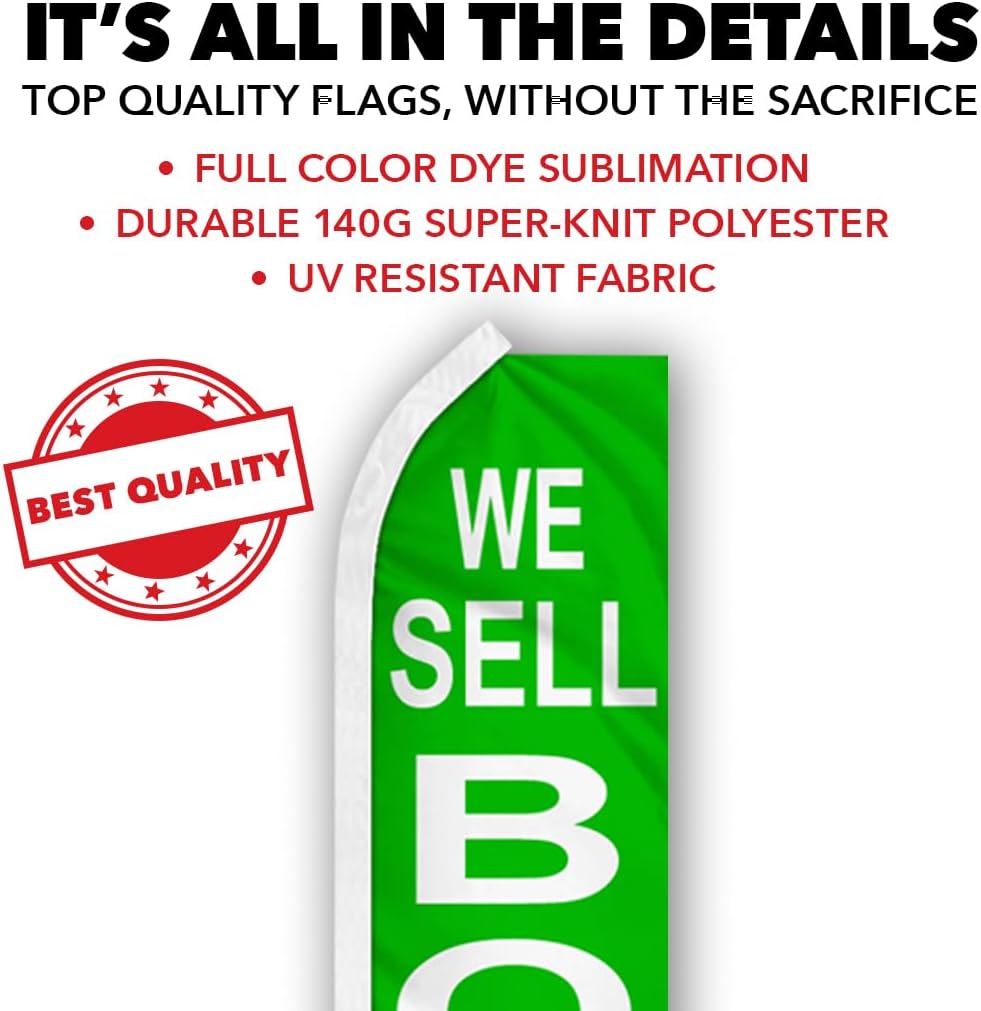 Storage (Green) Swooper Advertising Flag - Perfect for Self-Storage Units, RV Storage, Hauler Storage