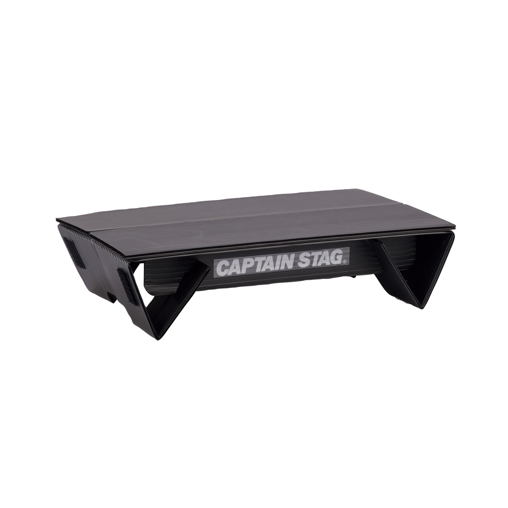 キャプテンスタッグ(CAPTAIN STAG) キャンプ アウトドアテーブル 超軽量 カルイーナ コンパクト折り畳みテーブル 日本製 【ブラック/グレー】 UC-616/UC-619 - 4