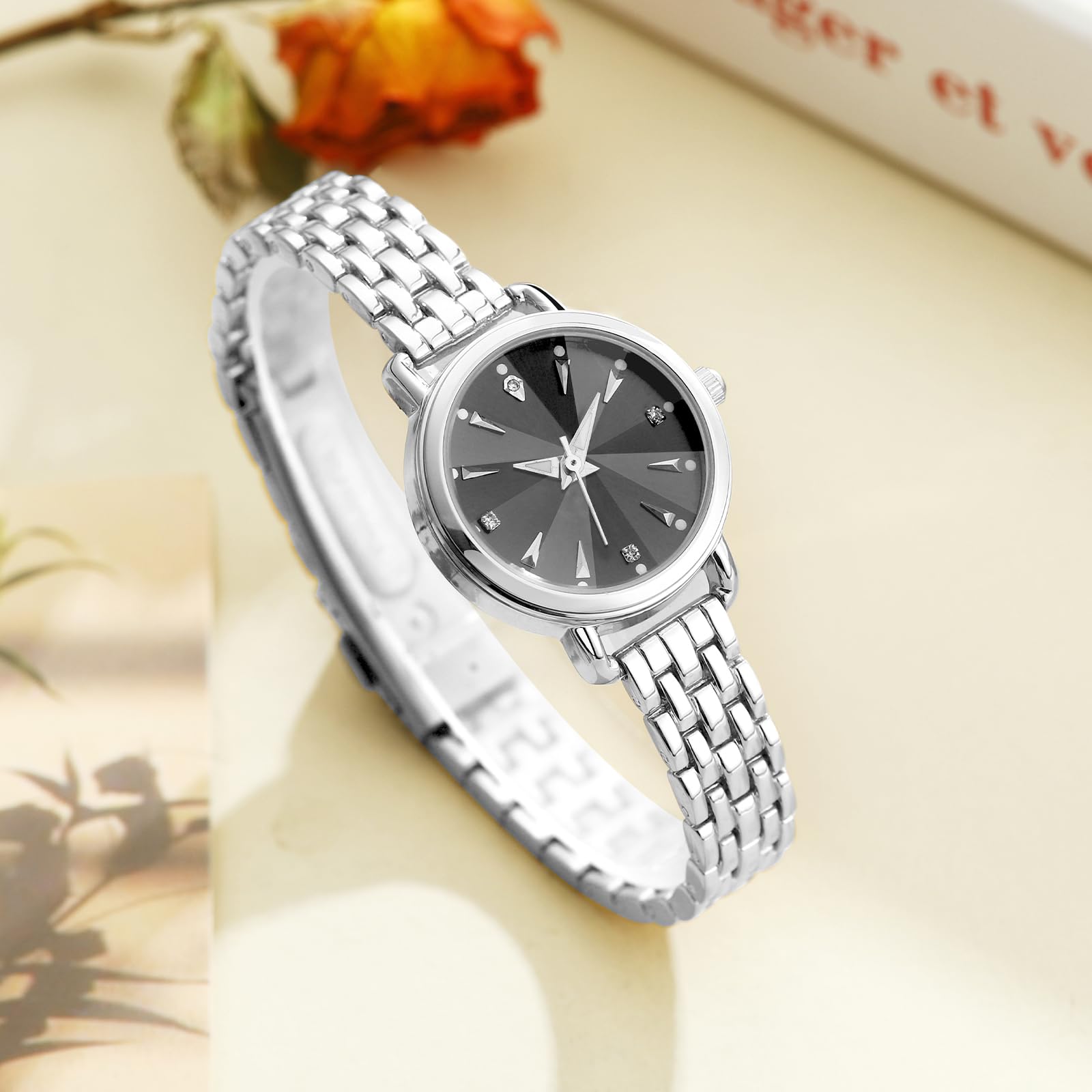TWOPTION Reloj para Mujer Quarz-Armbanduhr für Damen, kleine zierliche Uhr für Damen