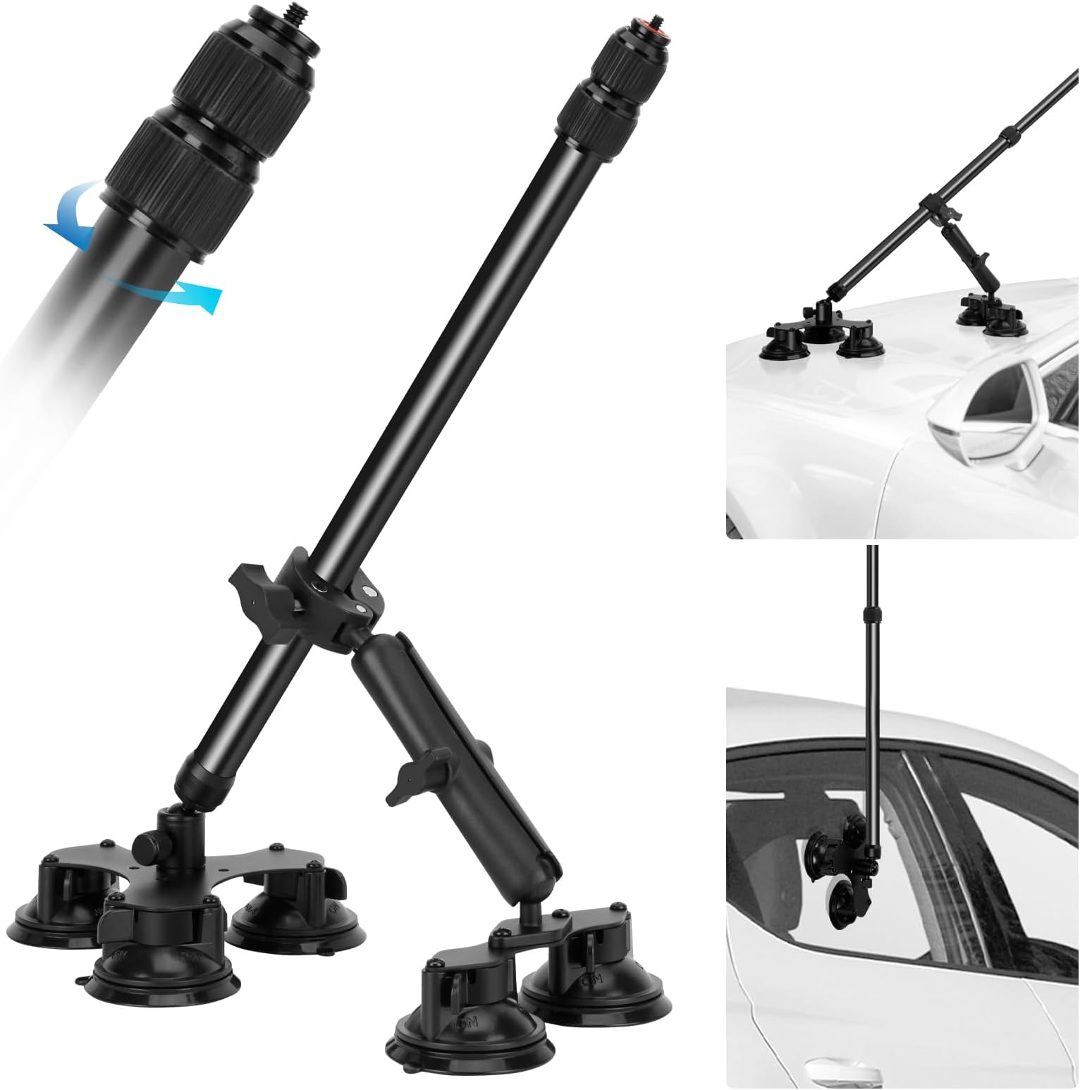 Selfie Stick Insta 360 X4 PellKing Suction Car Mount For Insta360