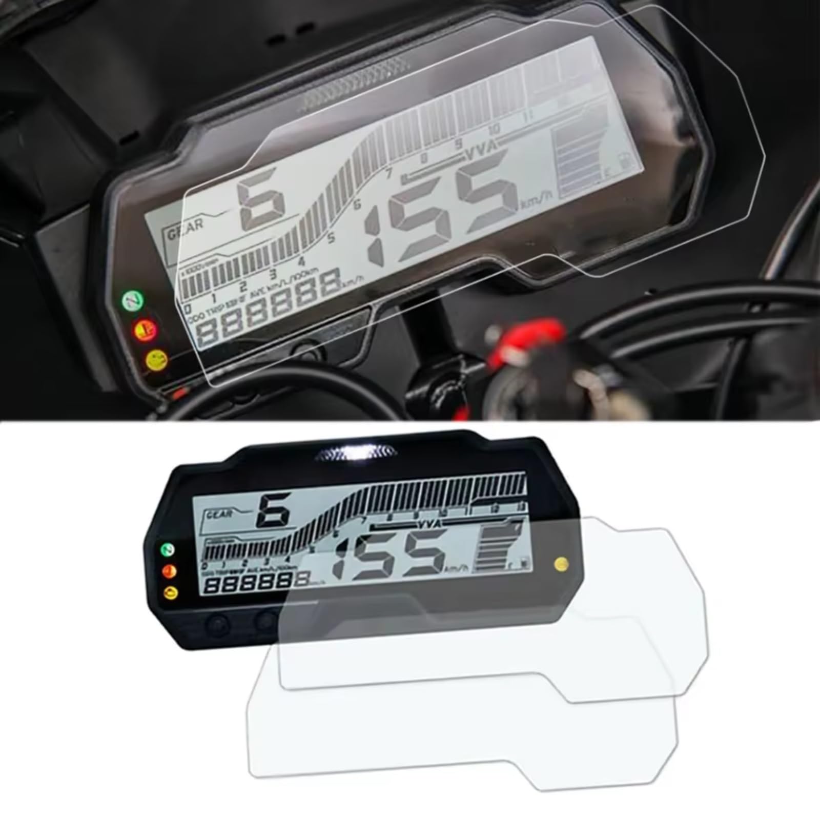 Folie Motorrad Display Kompatibel Mit Yamaha Für MT125 2019–2020 Motorrad-Instrumenten-Cluster-Bildschirmschutz Tacho-Schutz Armaturenbrett-Folie
