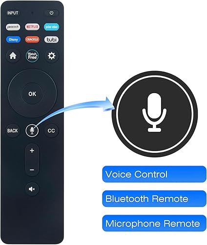 Miniatura 2 de XRT260 Reemplazo de control remoto de voz inteligente para Vizio TV V505-J01 M50Q7-J01 V555-J01 M55Q7-J01 M65Q7-J01 P65Q9-J01 M75Q6-J03 con 6