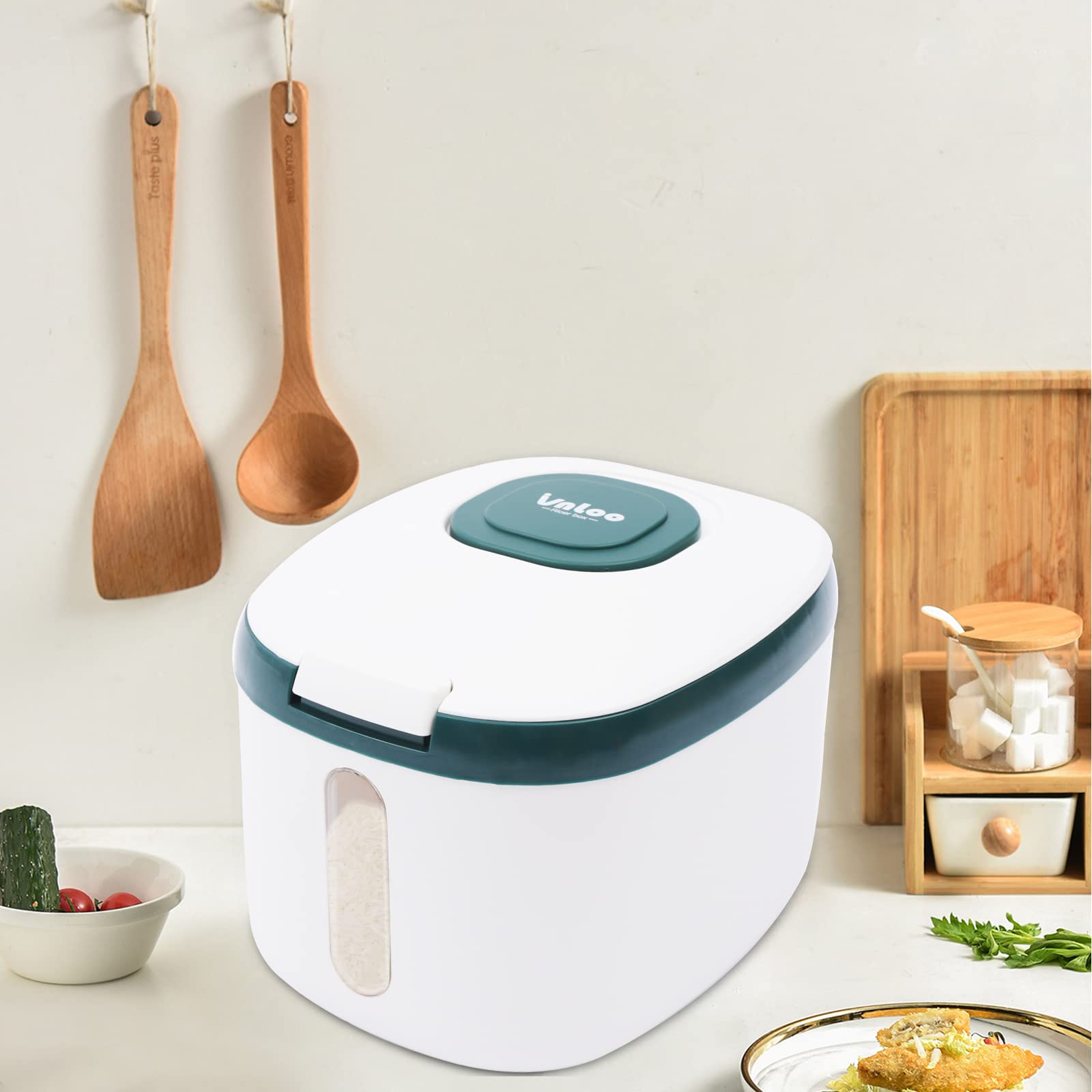 Fully Cooked Rice Containers Rice 5kg Cereal Container 5kg Rice Dispenser, Kitchen Rounded ...