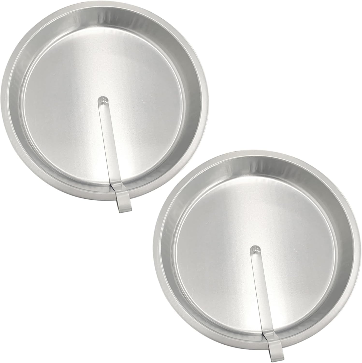2 Runde Kuchenformen (23 cm Durchmesser), Antihaftbeschichtet, Leicht Zu Lösen, Mit Integriertem Drehteller, Spülmaschinenfest, Für Gleichmäßige Wärmeverteilung.