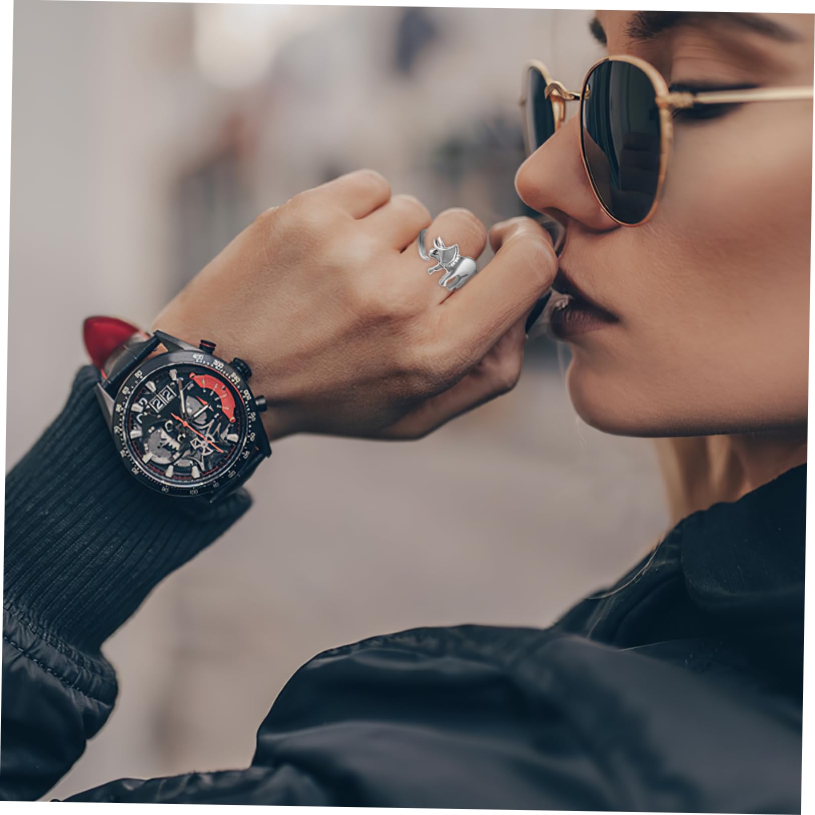 5Sets Verstellbare Dinosaurier Ring Set Cool Zappelschmuck für Jungen Mädchen Teenager Männer Frauen 4pcs*5