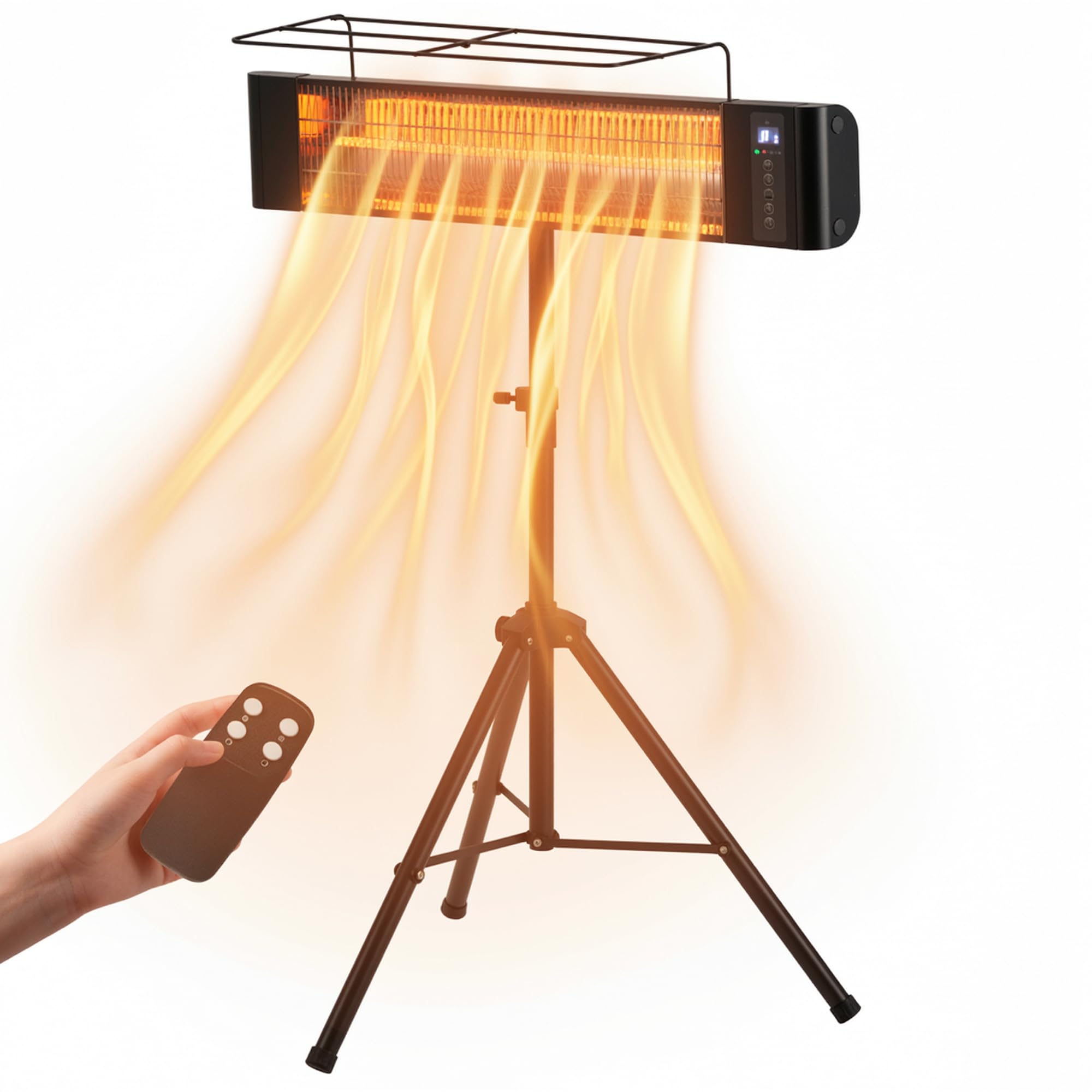 Infrared Patio Heater 1500W Outdoor Heaters RealSmart Electric Space Heater 3 Heating Modes Outdoor Indoor Use Heater Wall-Mounted
