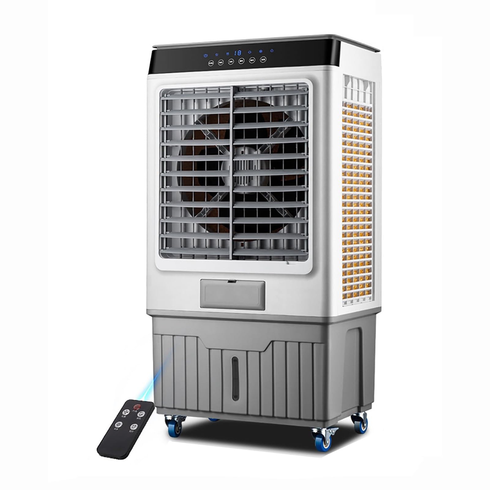 Swamp Cooler, Evaporative Air Cooler, Movable with Wheels, 40/50L Water Tank, 12-Hour Timer, 3 Wind Speed ​​Settings(95cm/37.5in)