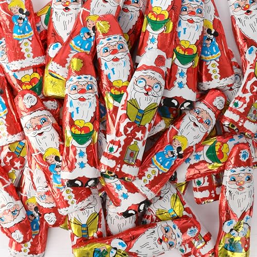 Storz Schoko Weihnachtsmännchen Vorteilspack – 140 Stück à 5,5g – Schokolade einzeln verpackte Nikolaus Schokolade – Ideal für als Adventskalender Füllung oder Schulen, Kitas & Weihnachtsgeschenke