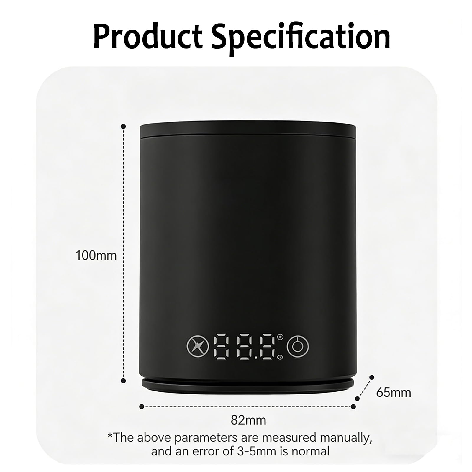Smart - Taza dosificadora de café de precisión de 0,1 g, puerto de 58 mm y capacidad de 145 ml, modo de pesaje de 480 minutos para molienda de espresso y pesaje de granos de café