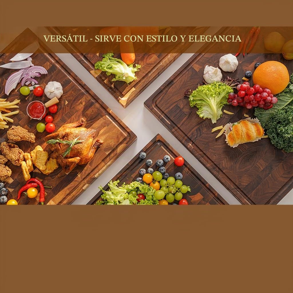 Tabla De Cortar De Nogal Negro, Tabla Cortar Madera, Tabla Cortar De Cocina Con Mango Antideslizante, Tabla Para Servir Pan Y Pastelería(34 * 24 * 2.5cm)
