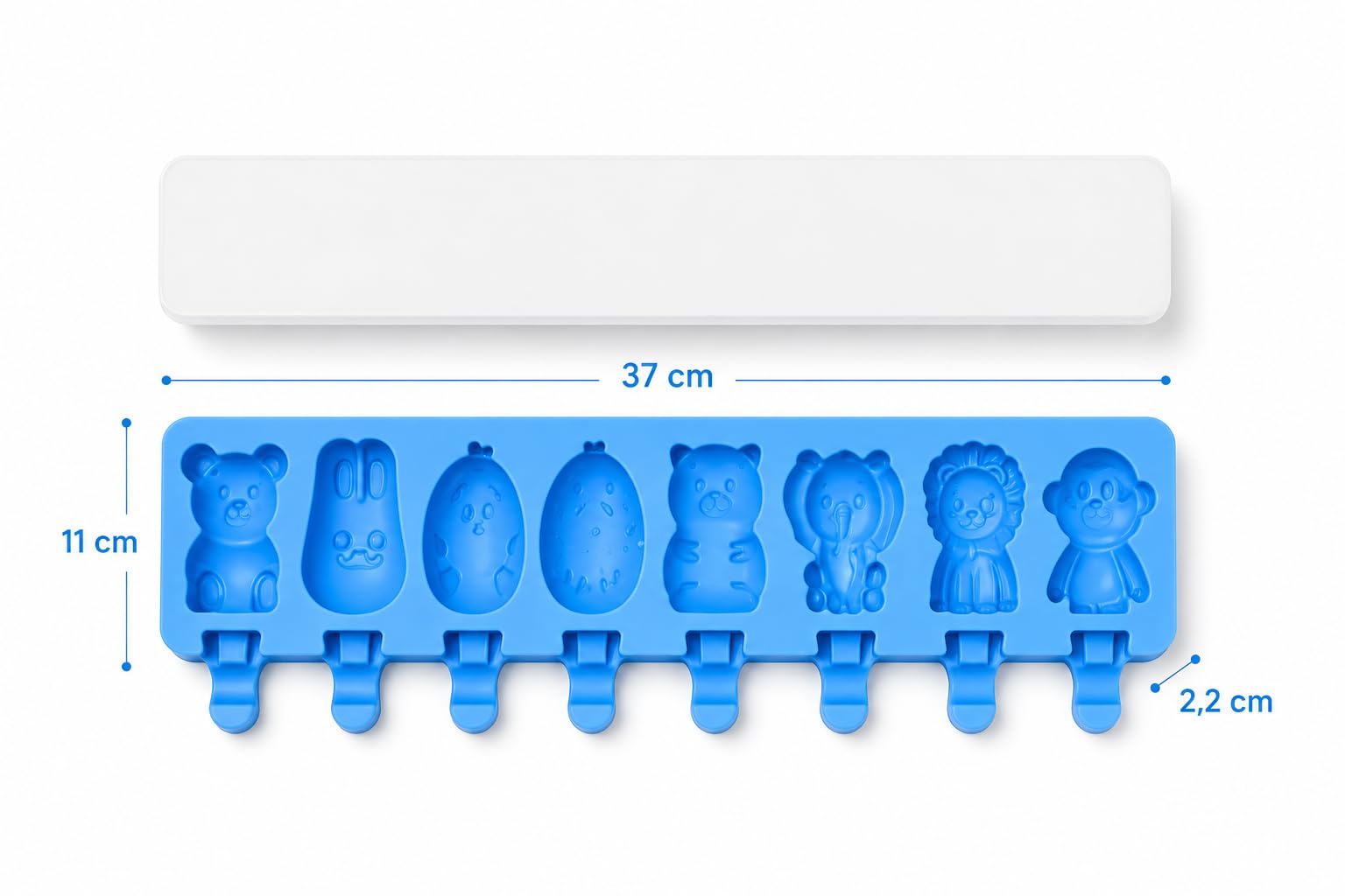 Molde Premium de Silicona para Helados – 8 cavidades para Helados Caseros | Reutilizable | Fácil de Desmoldar y Limpiar | Ideal para Niños | Libre de BPA (Animales) | Incluye Ebook QR con Recetas — view 5