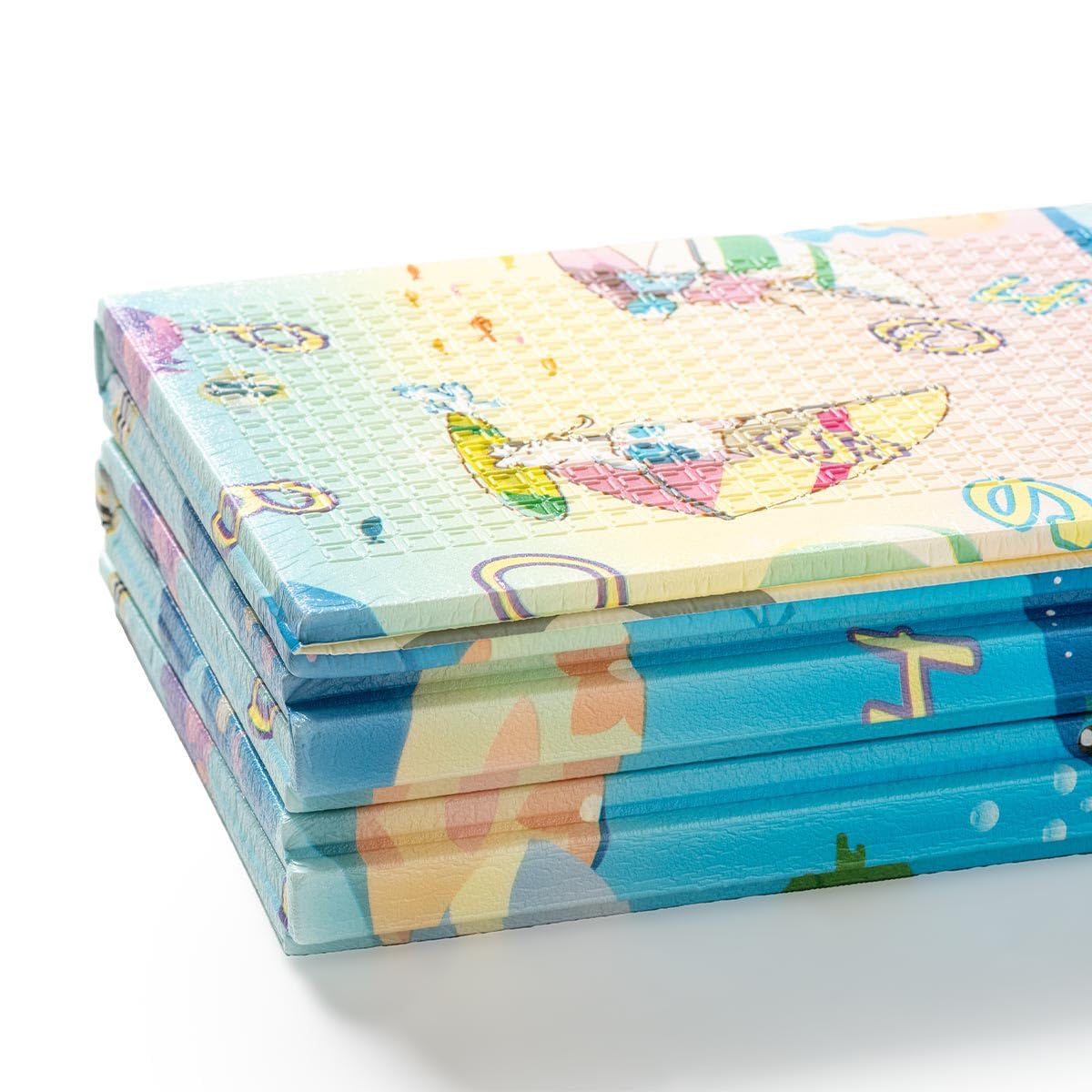 ATAA Alfombra de Juegos Grosor 1.5cm Reversible Colchoneta Infantil Plegable. Colchoneta de Juegos Plegable, 180X200cm, Alfombra de Doble Cara, Impermeable, No tóxico, Color: (Oceano)