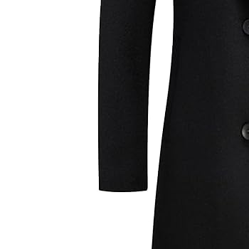 Men's Zipper Trench Woolen Coat Classic Winter Stylish Long