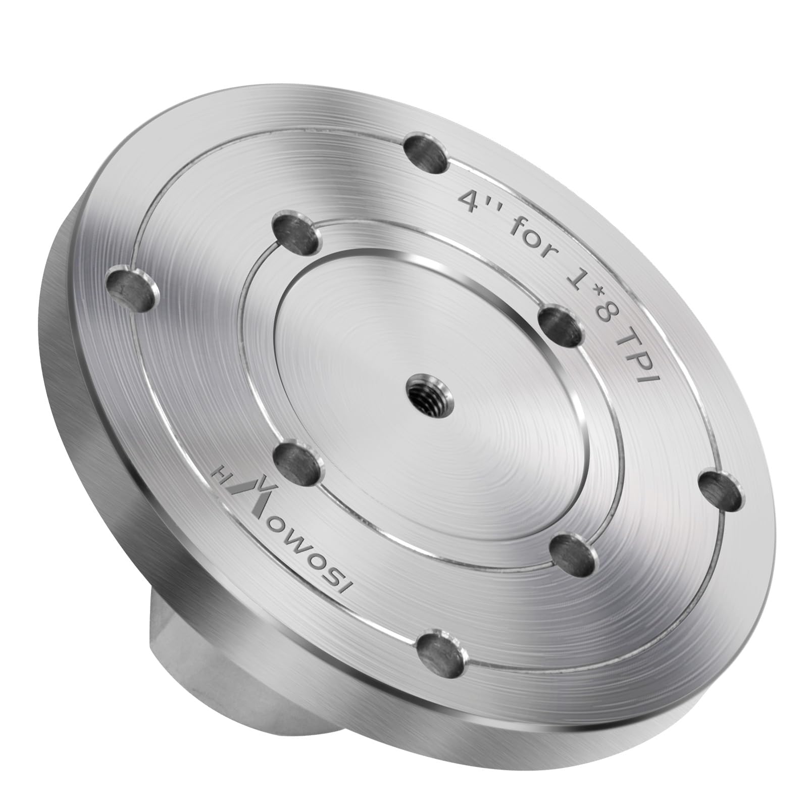 HAowosi 4 Steel Wood Lathe Faceplate,Faceplate for Wood Lathe,Lathe Face Plate Fit for 1 x 8TPI Spindle with Screwchuck