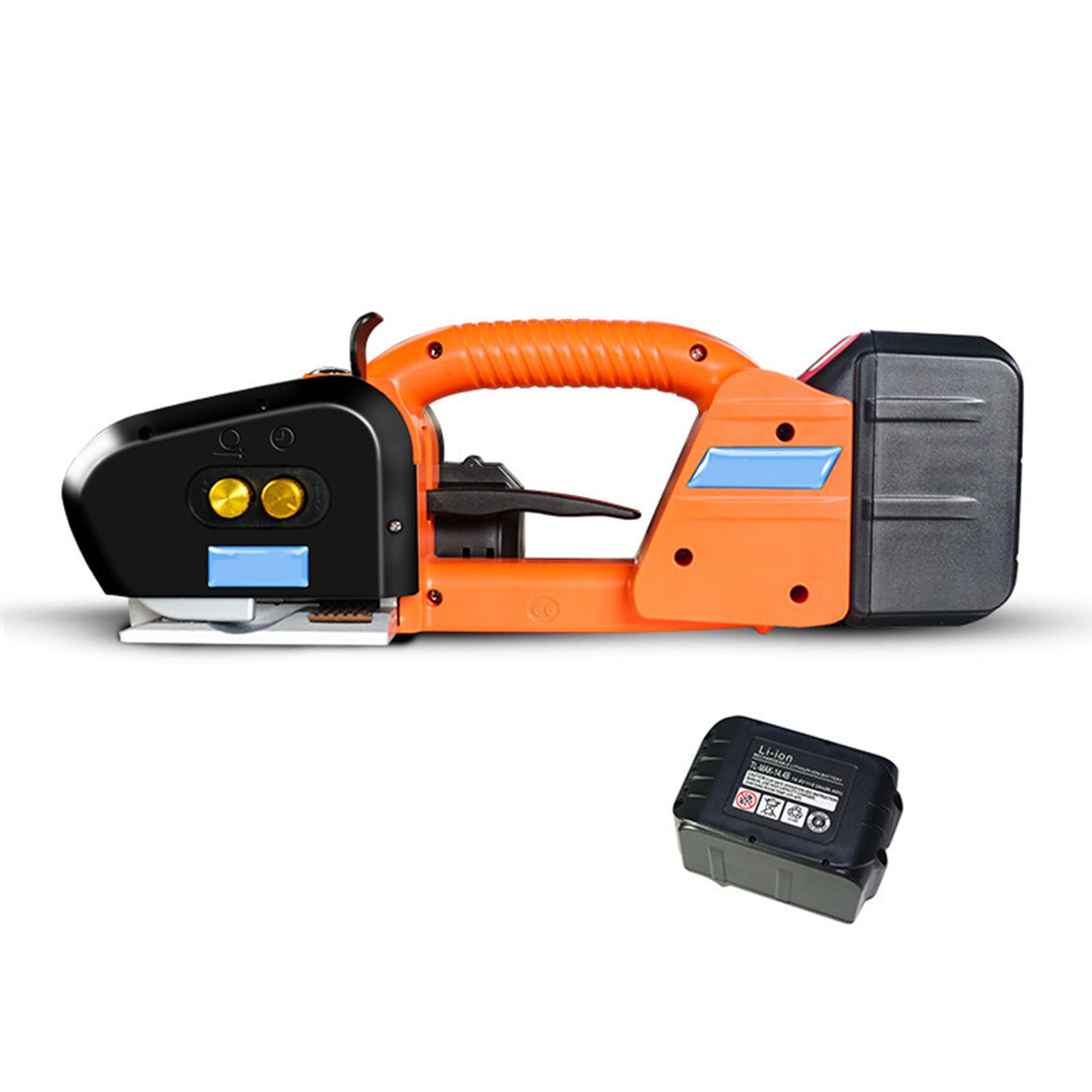 Outil de cerclage Automatique pour feuillards PP/Pet, Batterie 6000 mAh, Machine de cerclage électrique, Outils de cerclage alimentés par Deux Batteries, 1 Batterie