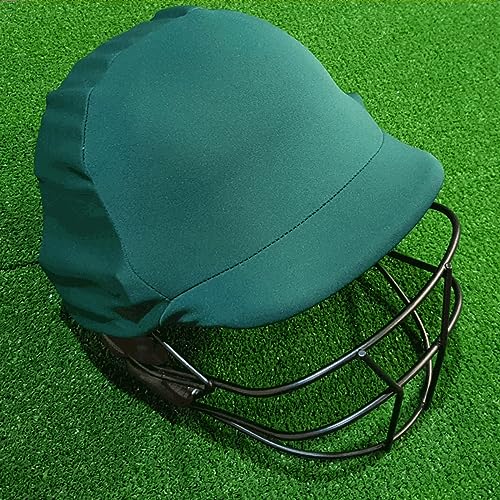 Image of Cricket Batting Helmet Covers, Colored Helmet Clads, Protection from Ball Scratches and dust Suitable for Large & Medium Size (Green)