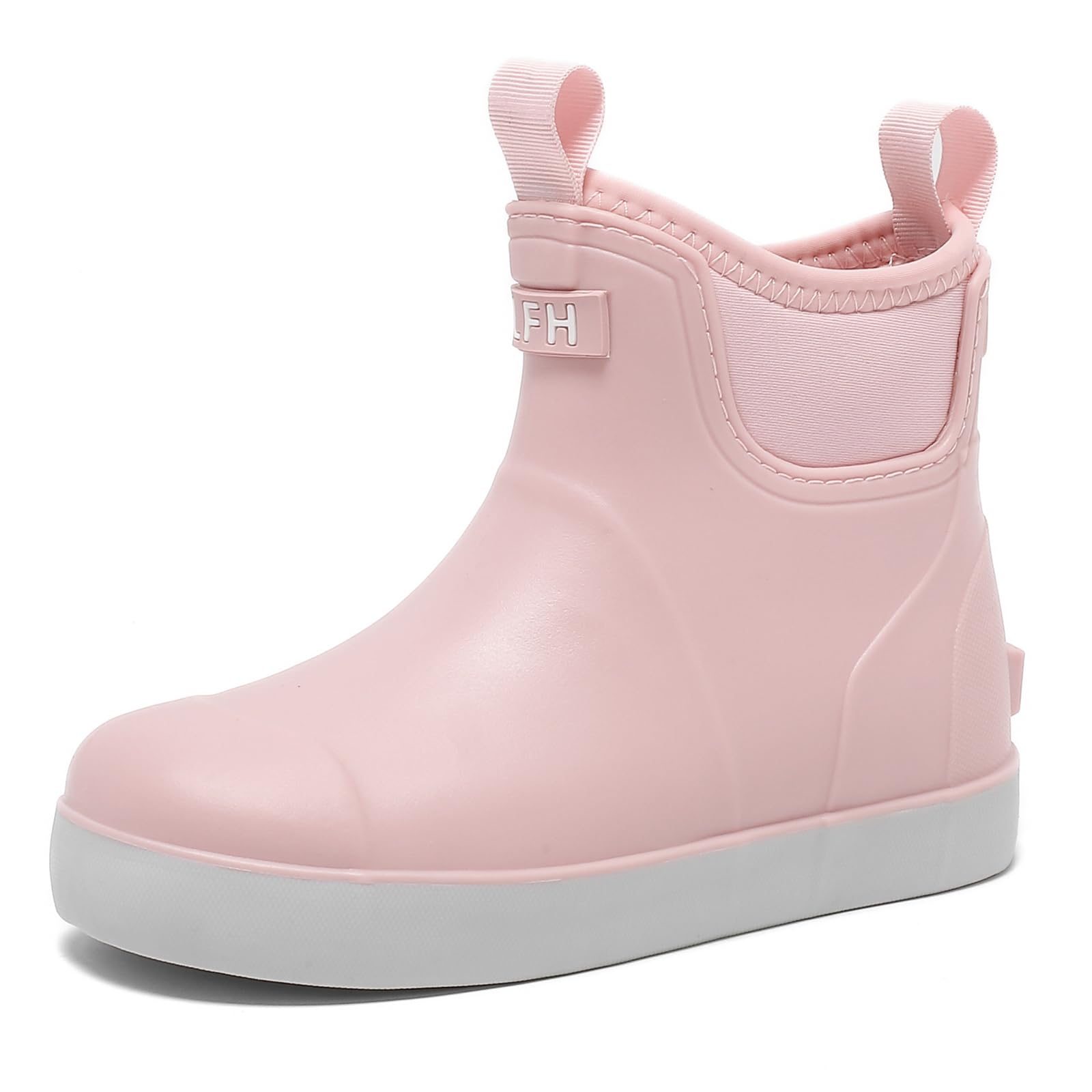 Yenxapei Unisex Gummistiefel Kinder gefüttert Jungen Mädchen,Halbhoch Regenstiefel Wasserdicht Antirutsch Stiefel,für Angeln, Bootfahren, Camping, Landwirtschaft, Gartenarbeit, Schultheater.