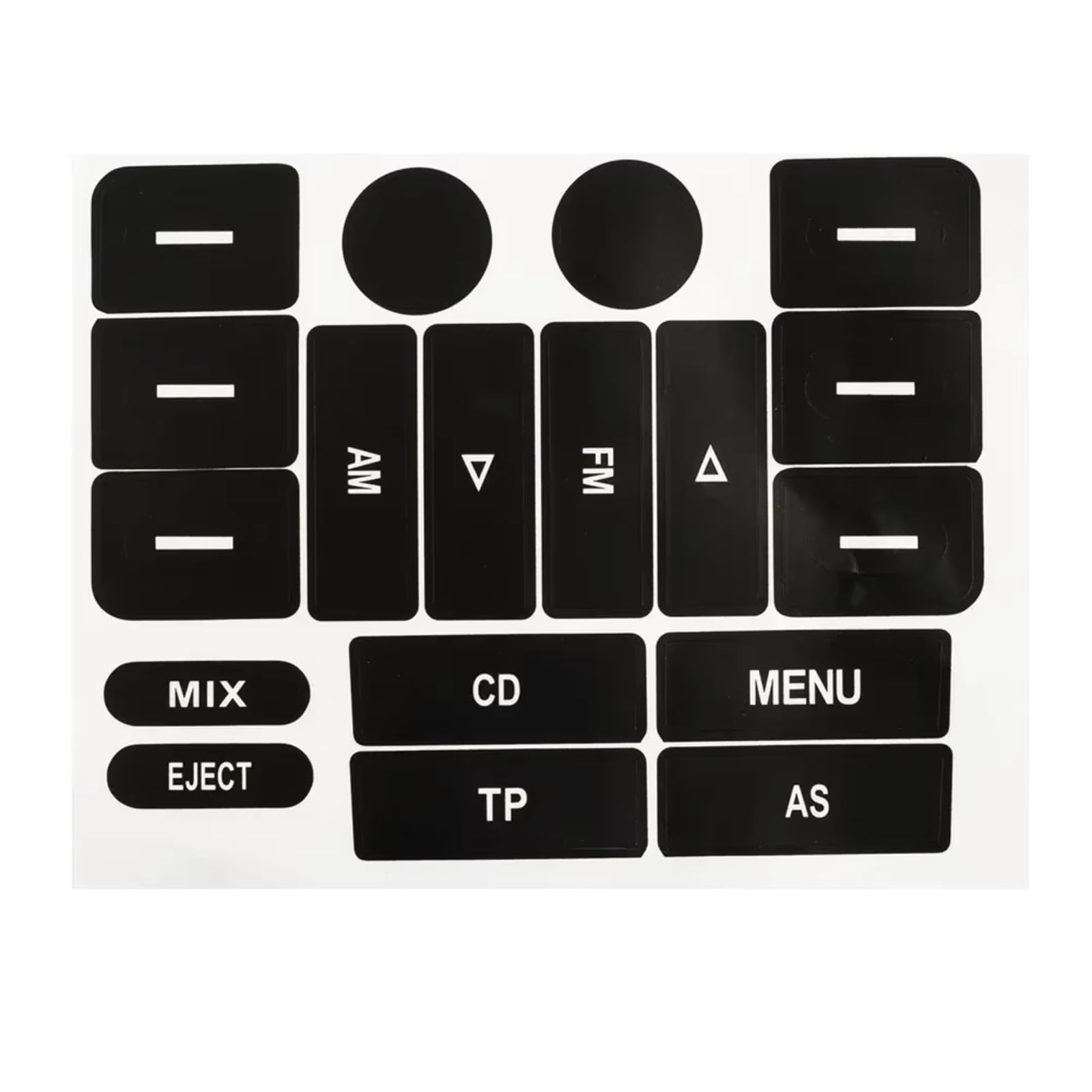 Car Button Stick Compatible with VW for Golf for MK5 for Passat Auto Worn Button Repair Stickers Kit Decor Car Radios Sticker Decals Accessories Accessory