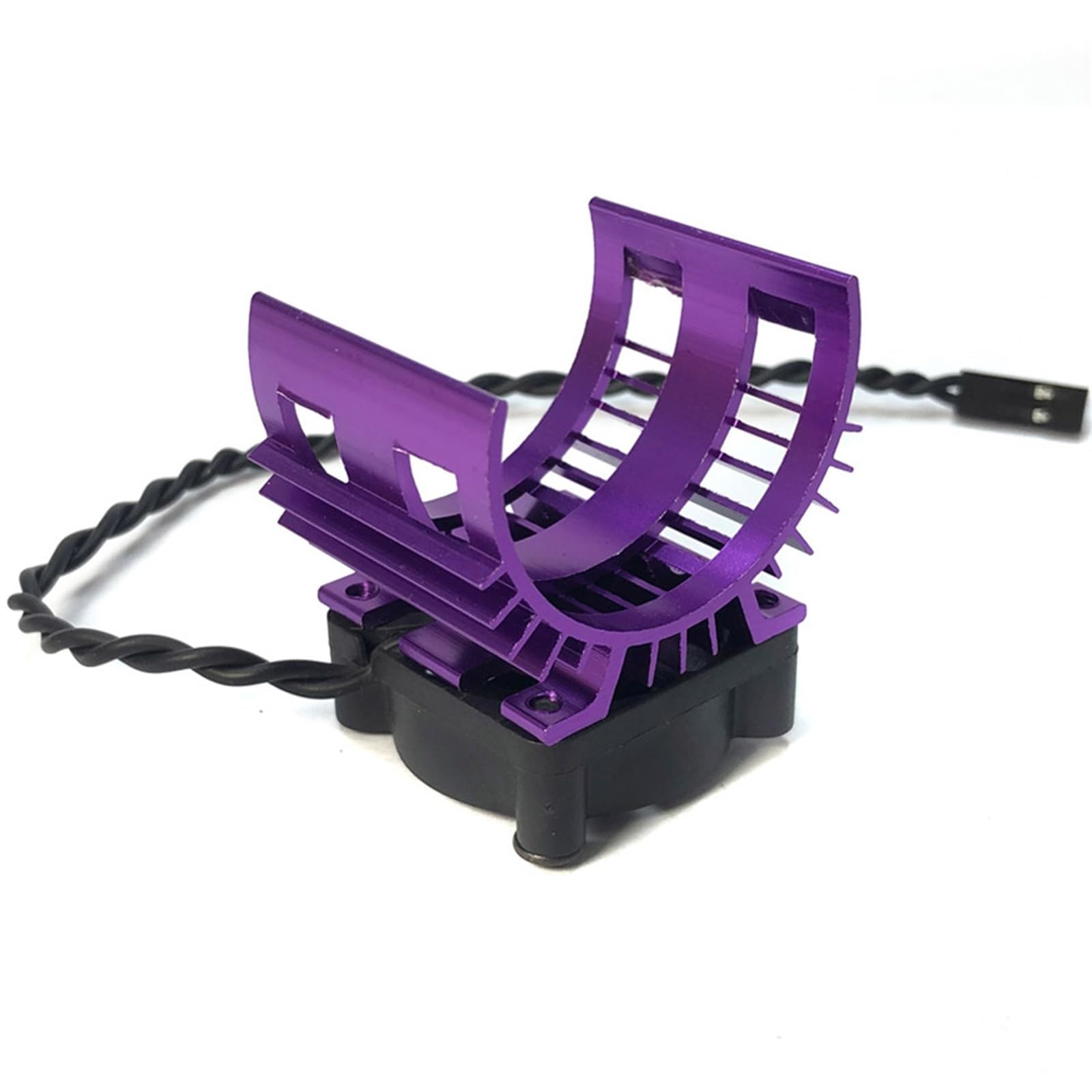 MIXVZARF RC Upgrade Accessories for Wltoys 1/10 1/12 124017 124016 RC Electric Car 540 550 3650 3660 3665 Brushless Motor Heatsink Cover Cooling Fan Replacement RC Car Parts(Purple)