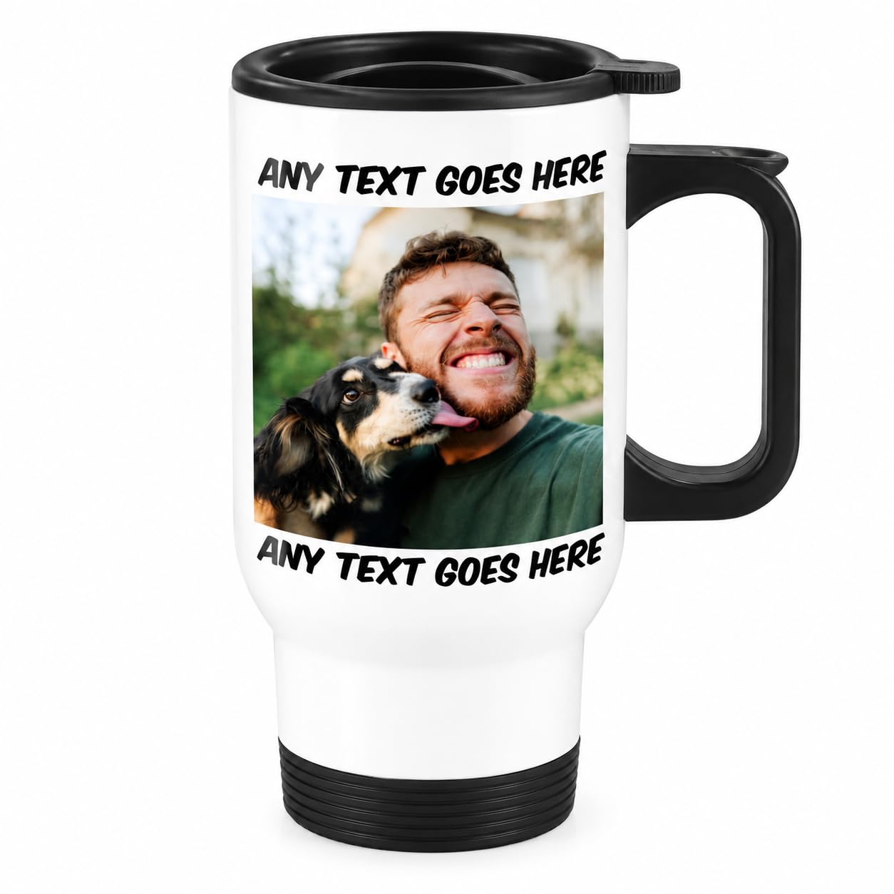 Personalised Upload Your Own Photo Travel Mug Custom Picture Drink Cup Gift