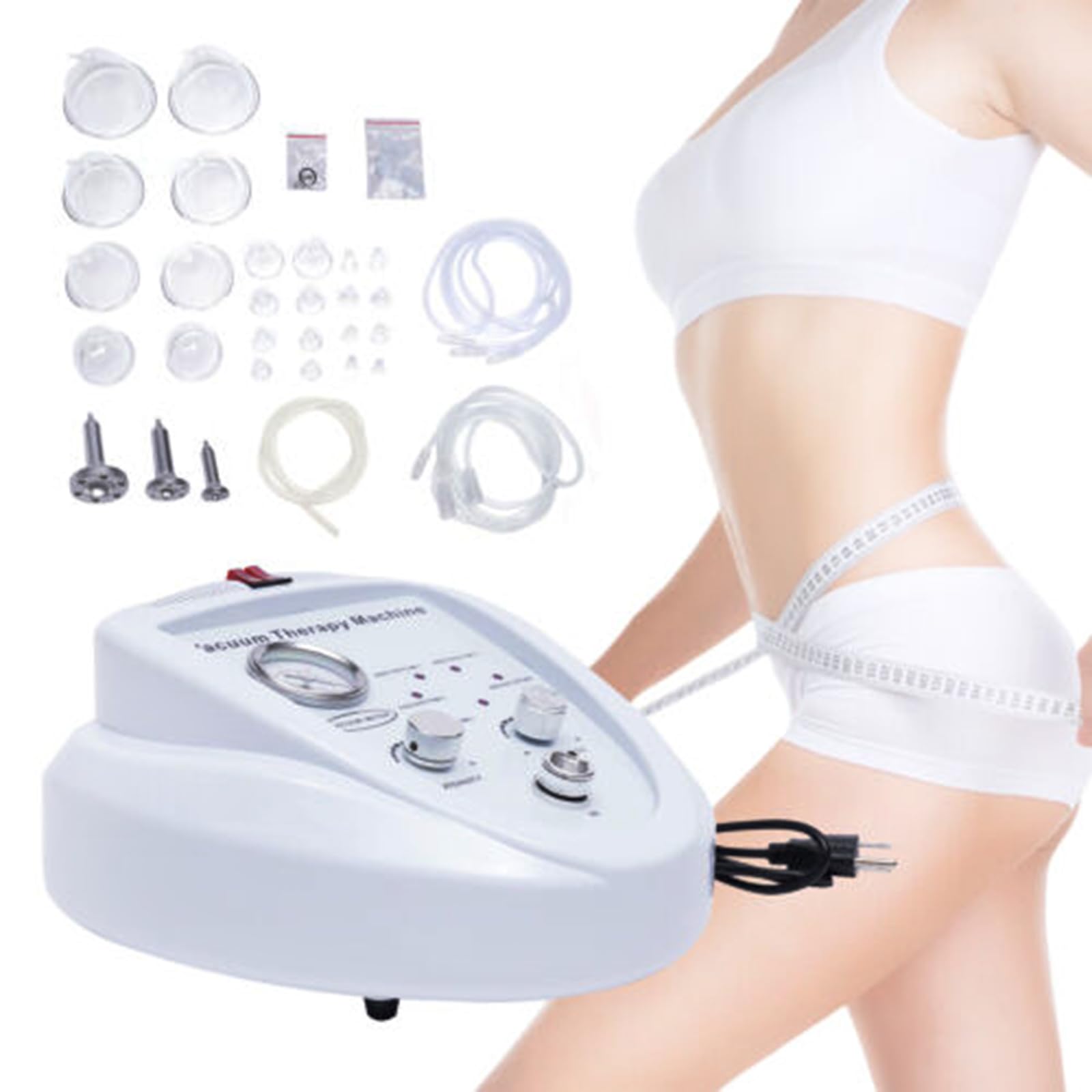 Vakuum Massagegerät, Schröpfgerät Elektrisch, Saugmassage Brustvergrößerung Machine, Brustvergrößerung Gerät, Vakuum-Therapie-Maschine mit 27 Tassen, für Brustpflege, Körperpflege, Gesichtspflege