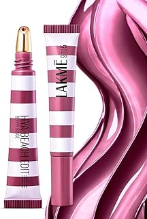 Lakme 9to5 Hya Beach Edit Lip Gloss Stain - 4 Berry Binge, Long Lasting Lip Tint, For Soft and Nourished Lips, with Linole Price In India