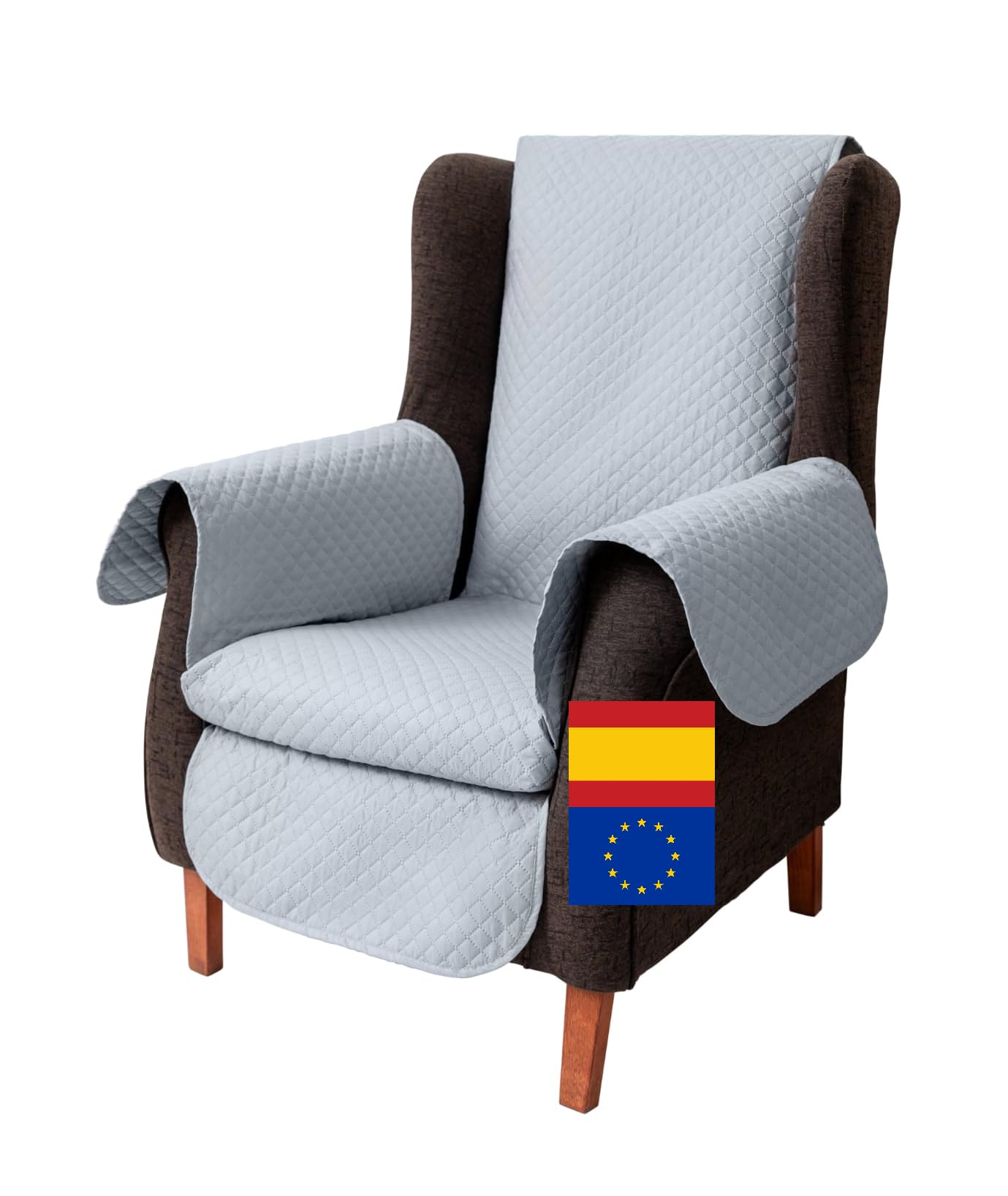 Funda Sillón Relax Reclinable y Butaca Orejero – Funda Sofá 1 Plaza Acolchada Reversible y Lavable – Protector contra Manchas y Arañazos – para Mascotas y Niños – Fabricado en España