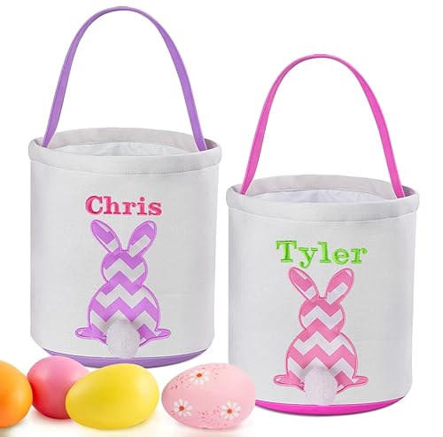 Miniatura 7 de Cesta personalizada de conejo de Pascua, cestas de Pascua Touber para niños, cesta de Pascua personalizada, cesta de Pascua personalizada, cestas de