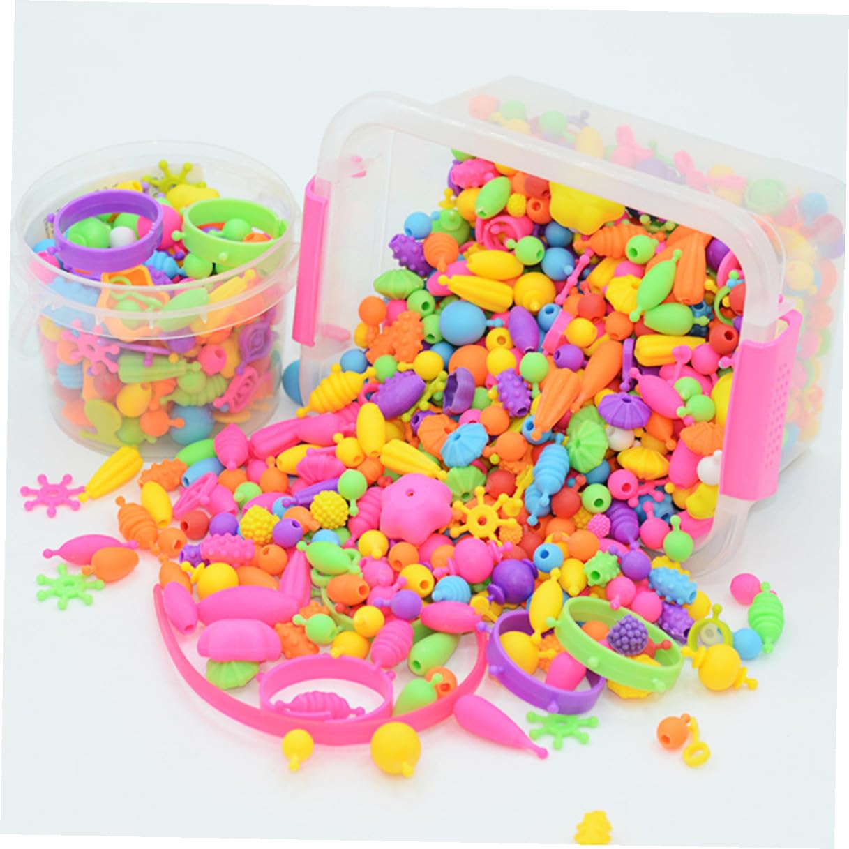 Toddmomy Juego de Cuentas de Plástico DIY para Manualidades, 1 Caja
